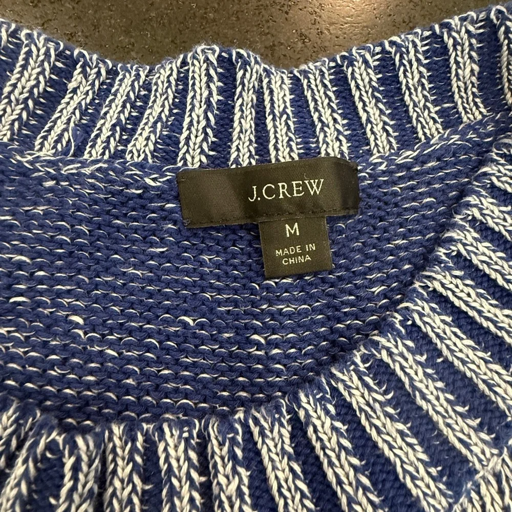 J. Crew Heathered Blue Crew Neck Sweater - Picture 3 of 3